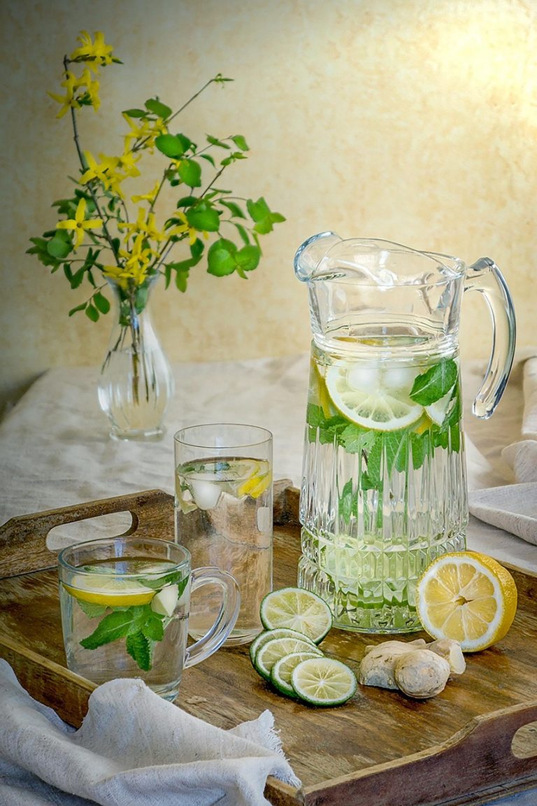 drink, nature, cold drink, beverage, refreshment, fresh, water, mint, cold, glass, food, lemon